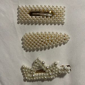 Pearl Hair Clips Gold for Women Girls Christmas Hair Barrettes Decor Acc…
